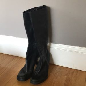 Knee high black boots